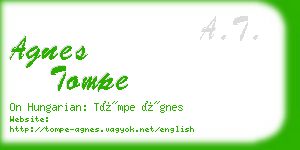 agnes tompe business card